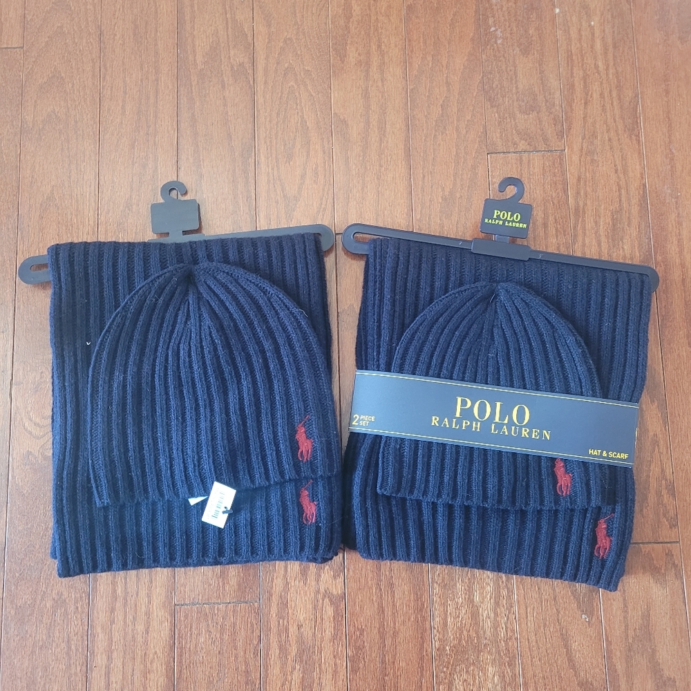 🎁NWT Polo Ralph Lauren Hat and Scarf
